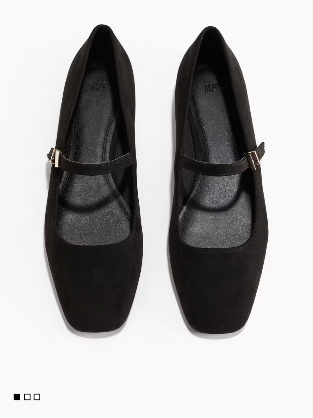 H&M Black Mary Jane Ballet Flats - Classic Strap